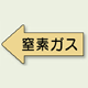 JIS配管識別方向ステッカー 左向き 窒素ガス 極小 10枚1組 (AS-33-3SS)