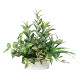 光触媒 人工観葉植物 造花 寄せ植えオリーブ (高さ50cm)