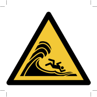 Warning; High surf or large breaking waves