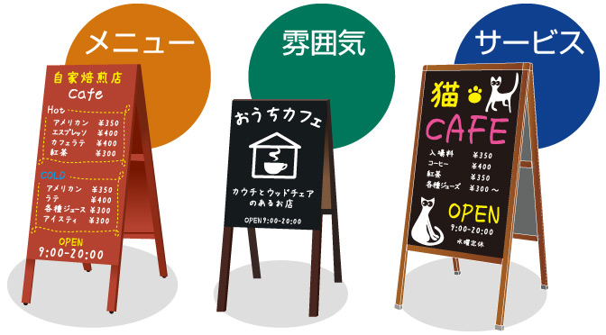 カフェの看板で集客アップを成功させる3つの切り口 看板通販 製作のサインモール
