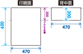 椅子カバー寸法図 簡易タイプ