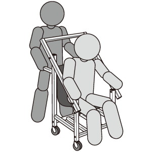 救護対象者を車椅子に乗せて搬送できます。