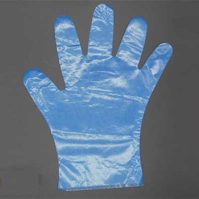 型押しエンボス ポリ手袋(ブルーのみ) ナチュラル 製品写真