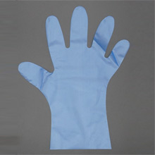 ストレッチポリ手袋サーモ ブルー 製品写真